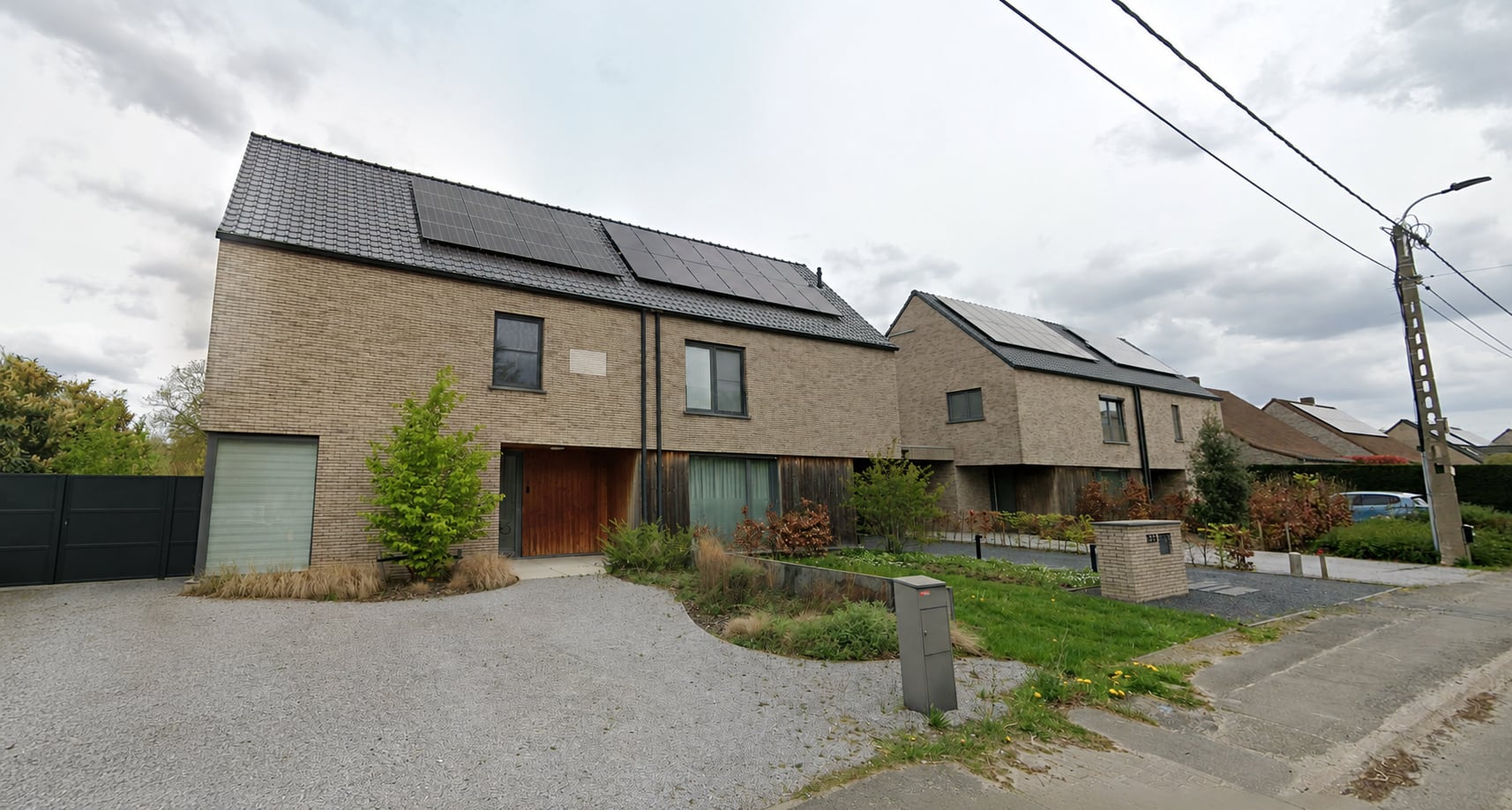 Rij van vier nieuwbouwwoningen in Haacht